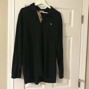 Burberry long sleeve black men’s polo